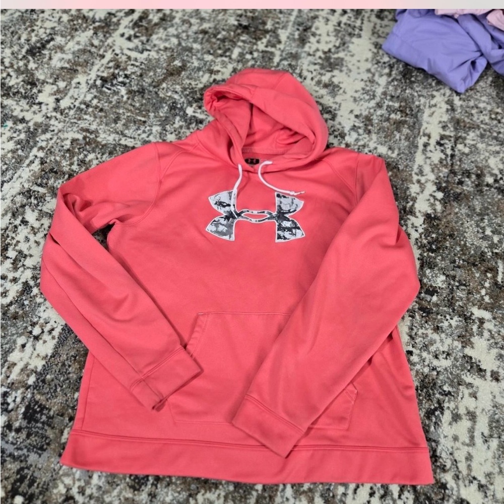 Under Armour Coral-Orange Pullover Hoodie